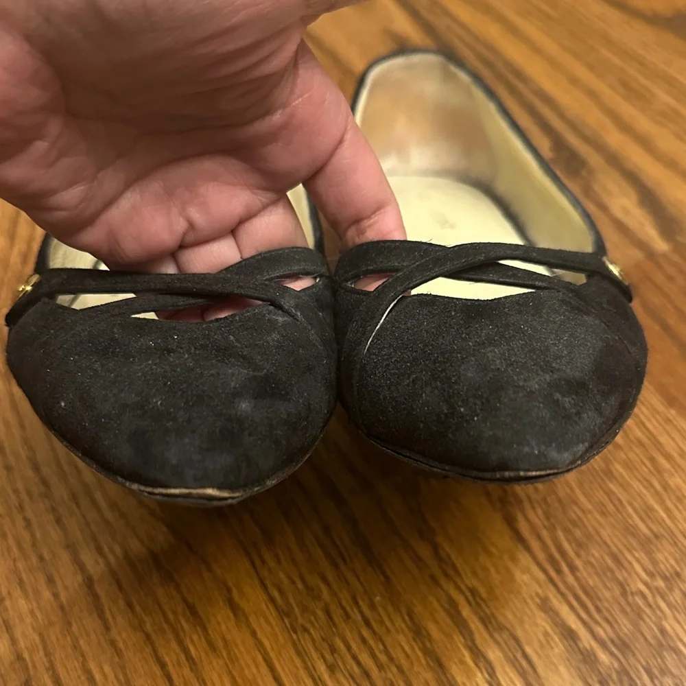 GUC Sarah Flint Black Crisscross Flats; 8 - Picture 4 of 5